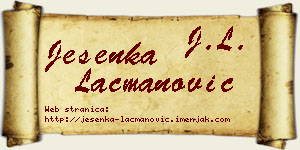 Jesenka Lacmanović vizit kartica